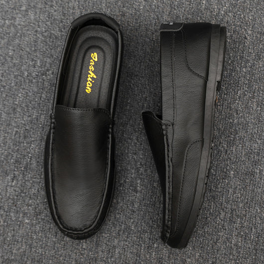 Zapatos Casuales de Cuero Estilo Coreano para Hombre - Diseño Fresco de Verano - Image 9