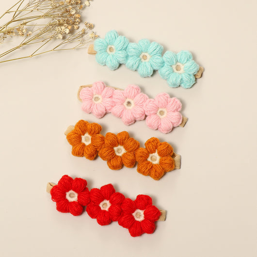 Broche para Cabello Tejido a Mano en Lana Natural para Niñas - Image 10