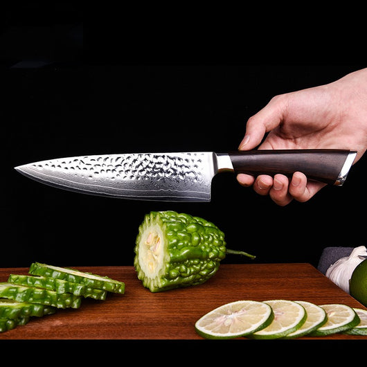 Cuchillo de Chef Acero Inoxidable Martillado Profesional - Image 10