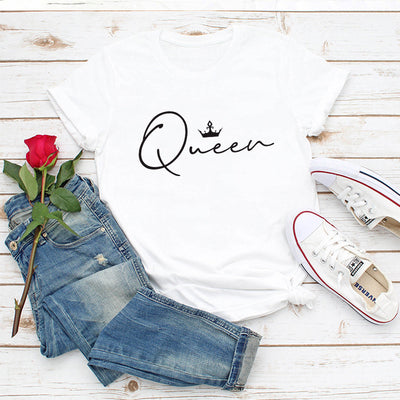 Playera Suelta Cuello Redondo Estampado Corona Queen - Image 15