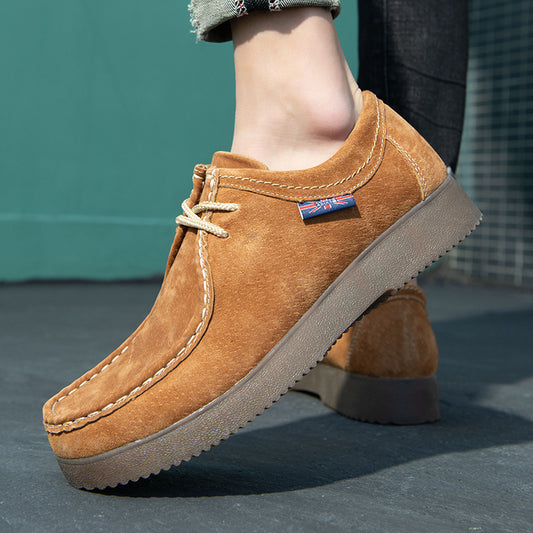 Tenis de Cuero Casual Coreano Estilo Británico - Sneakers Versátiles para Hombre - Image 2