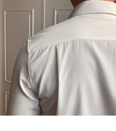Camisa Ejecutiva Slim Fit Cuello Italiano para Hombre - Image 6
