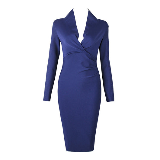 Vestido Elegante Ajustado con Escote en V - Diseño Sofisticado para Eventos - Image 6