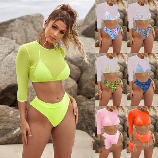 Bikini de Tres Piezas Cintura Alta Sexy - Image 27