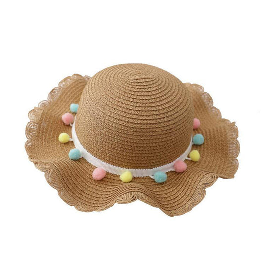 Conjunto de Bolsa y Sombrero de Paja Infantil de Color Sólido - Image 7