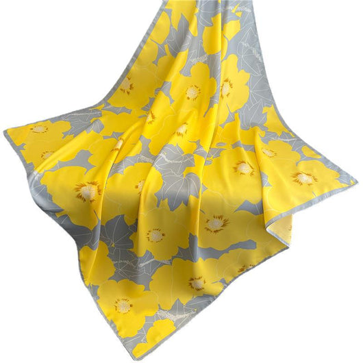 Chal Hijab Protector Solar con Bloques de Color Floral - Image 5