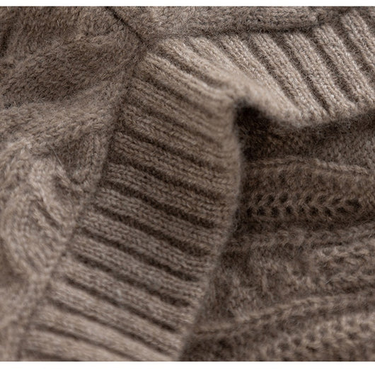 Capa Pullover de Cuello Redondo en Cachemira con Patrón Tridimensional Retorcido - Image 20