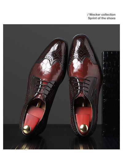 Zapatos Oxford Brogue de Cuero para Hombre - Punta Cuadrada Estilo Japonés - Image 24