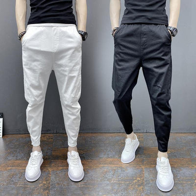 Pantalones Harem Tobilleros Ajustados de Cintura Elástica - Image 3