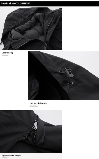 Chaqueta Impermeable 3 en 1 Talla Grande Acolchada - Image 16