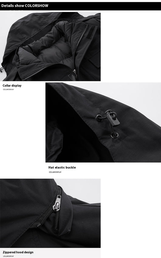 Chaqueta Impermeable 3 en 1 Talla Grande Acolchada - Image 16