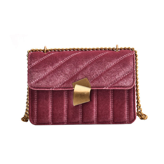 Bolso Bandolera Terciopelo Dorado con Cierre de Seguridad - Image 5