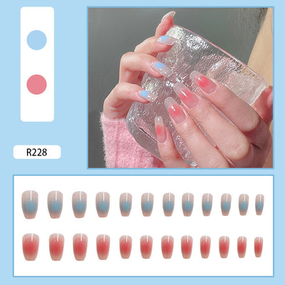 Parches de Uñas Postizas Francesas Mate sin Costuras con Adhesivo - Image 4