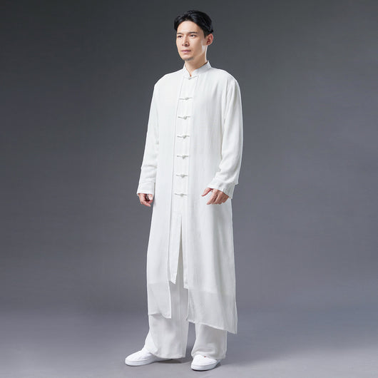 Túnica Hanfu Blanca de Verano para Hombre - Disfraz Hada Chifón Tradicional Chino - Image 3