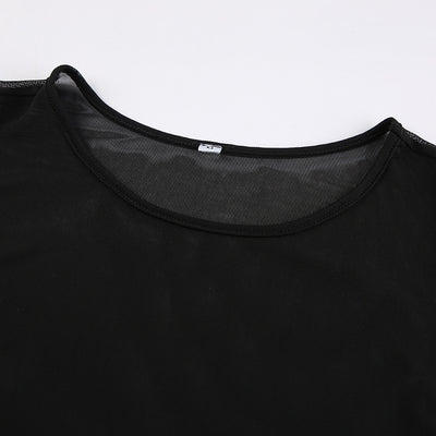 Top Maxi de Tul Negro con Volantes - Image 11