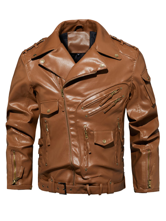 Chaqueta de Cuero Punk para Motociclista - Estilo Rebelde en Piel PU - Image 7