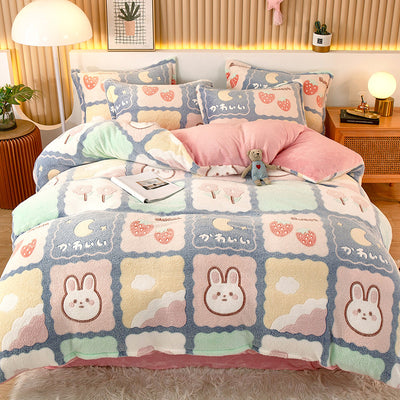 Juego de Sábanas de Franela Coral Fleece con Funda de Almohada - Image 15