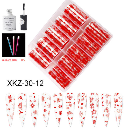 Set de 12 Láminas Decorativas para Uñas - Transferencias Nail Art - Image 74