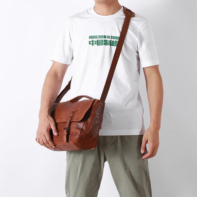 Bolso Mensajero de Cuero Vintage Pulido Piel de Res Premium - Image 7