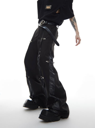 Pantalones Casuales para Hombre con Botones Metálicos y Diseño Patchwork - Image 6