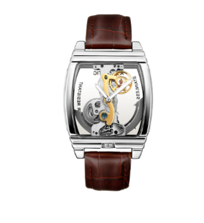 Reloj Mecánico Automático de Cuero para Hombre con Movimiento de Larga Duración - Image 7