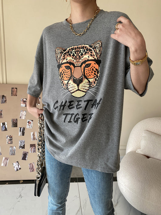 Camiseta de Algodón Peinado con Hombro Caído - Image 18