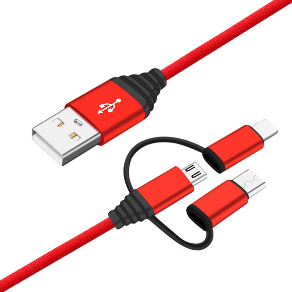 Cable de Carga Rápida Tipo-C Trenzado 3 en 1 para Android