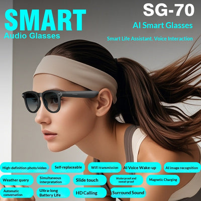 Gafas Inteligentes SG70 con Asistente de Voz y Traducción en Tiempo Real - Image 4