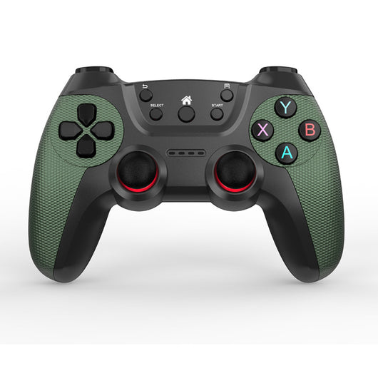 Black wireless game controller with textured grips, red-accented analog sticks, and colorful A, B, X, Y buttons. - Image 22