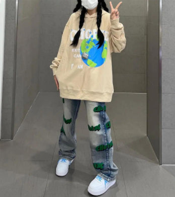 Jeans Coreanos Estilo Callejero Harajuku Fusion Urbano para Mujer - Image 8