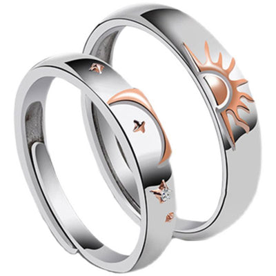 Anillo de Diamante Fashion con Separación de Color para Parejas - Image 6