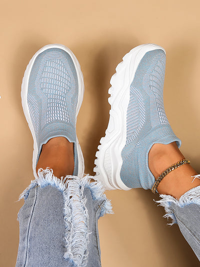 Zapatos Deportivos Deslizables con Calcetín Tejido Transpirable para Mujer - Image 9