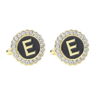 Gemelos Franceses de Diamante Redondo con 26 Letras para Hombre - Image 10