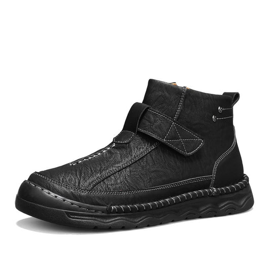 Botas Altas de Cuero para Hombre - Estilo Cargo Versátil - Image 7
