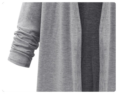 Cardigan Trench Largo de Punto para Mujer - Image 2