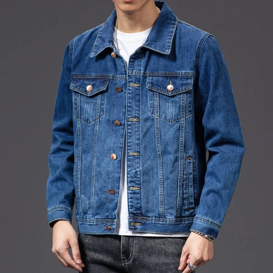 Chaqueta Denim Slim Fit para Hombre - Estilo Urbano Moderno