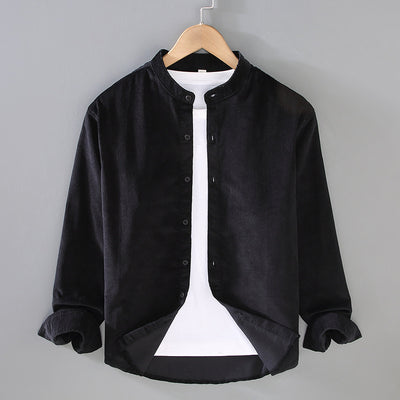 Chaqueta Camisa Retro de Pana para Hombre con Cuello Alzado - Image 6