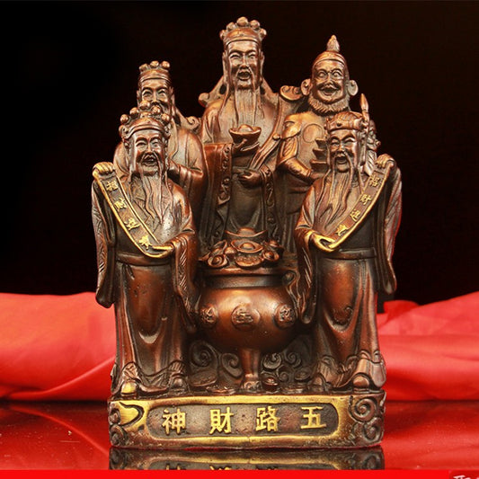 Buda Dios de la Riqueza en Cobre Puro - Estatua Grande