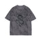 Camiseta Estampada Dragon Letter Tie-Dye para Hombre