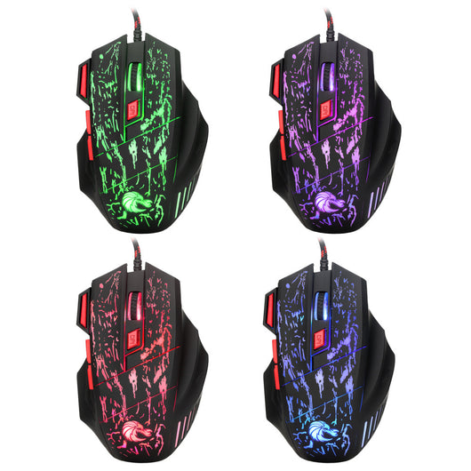 Ratón Gaming Luminoso con Efecto Agua Fractal - Conexión Alámbrica - Image 16