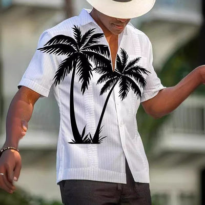 Camisa Hawaiana Casual 3D Estampada para Hombre - Estilo Vacacional Playa