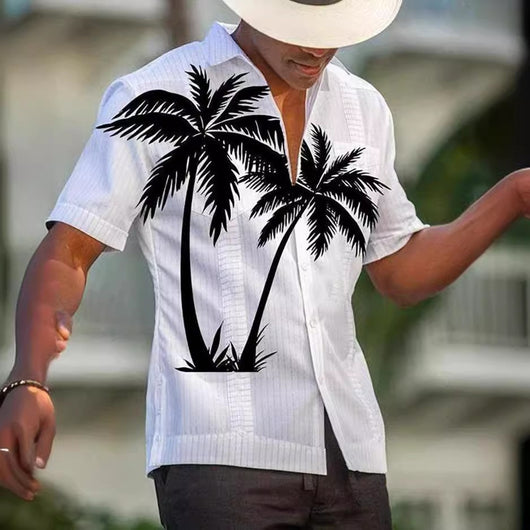 Camisa Hawaiana Casual 3D Estampada para Hombre - Estilo Vacacional Playa