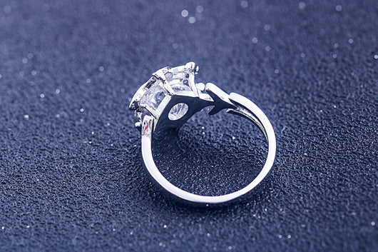 Anillo de Diamante Simulado Personalizado - Estilo Europeo y Americano - Image 15