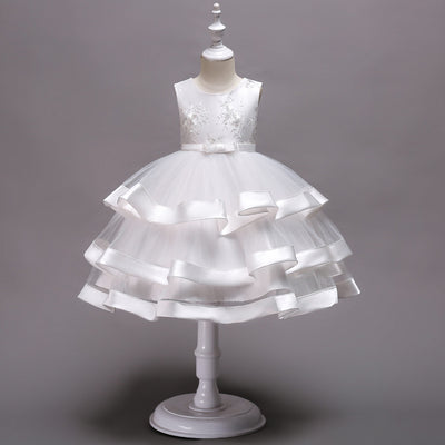 Vestido Infantil con Mangas Abullonadas y Bordados Delicados - Image 17