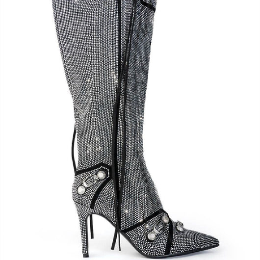 Botas Oversized con Hebilla de Aguja y Cristales Brillantes - Image 11