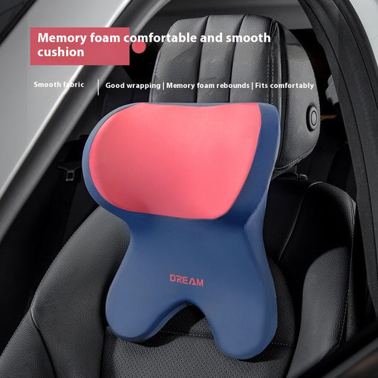 Almohada Cervical de Espuma Viscoelástica para Auto - Soporte Lumbar y Reposacabezas