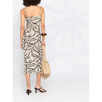 Vestido Halter Estampado Ajustado Largo Medio - Image 8