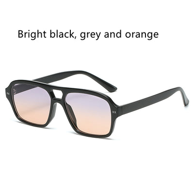 Gafas de Sol Retro Puente Doble Poligonales Unisex - Image 3