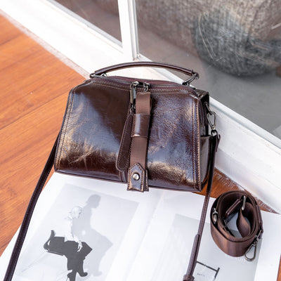 Bolso Bandolera de Cuero Curtido al Óleo para Mujer - Diseño Elegante y Sofisticado - Image 4