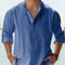 Camisa Casual Holgada para Hombre con Mangas Largas
